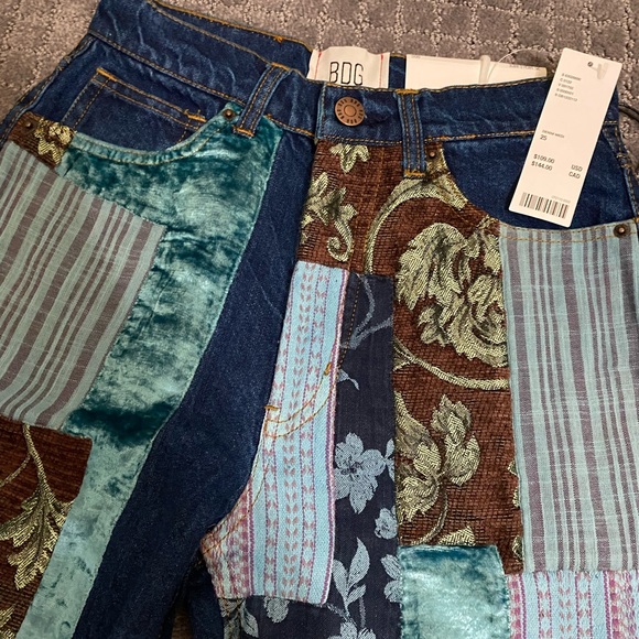 BDG High & Wide Jean - Patchwork Denim NWT Size 25 - Picture 9 of 11